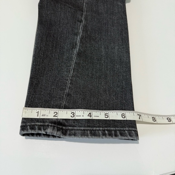 Toteme Twisted Seam Denim Jean Straight Leg Women Size 24 Mid Rise Grey Black - Picture 13 of 16